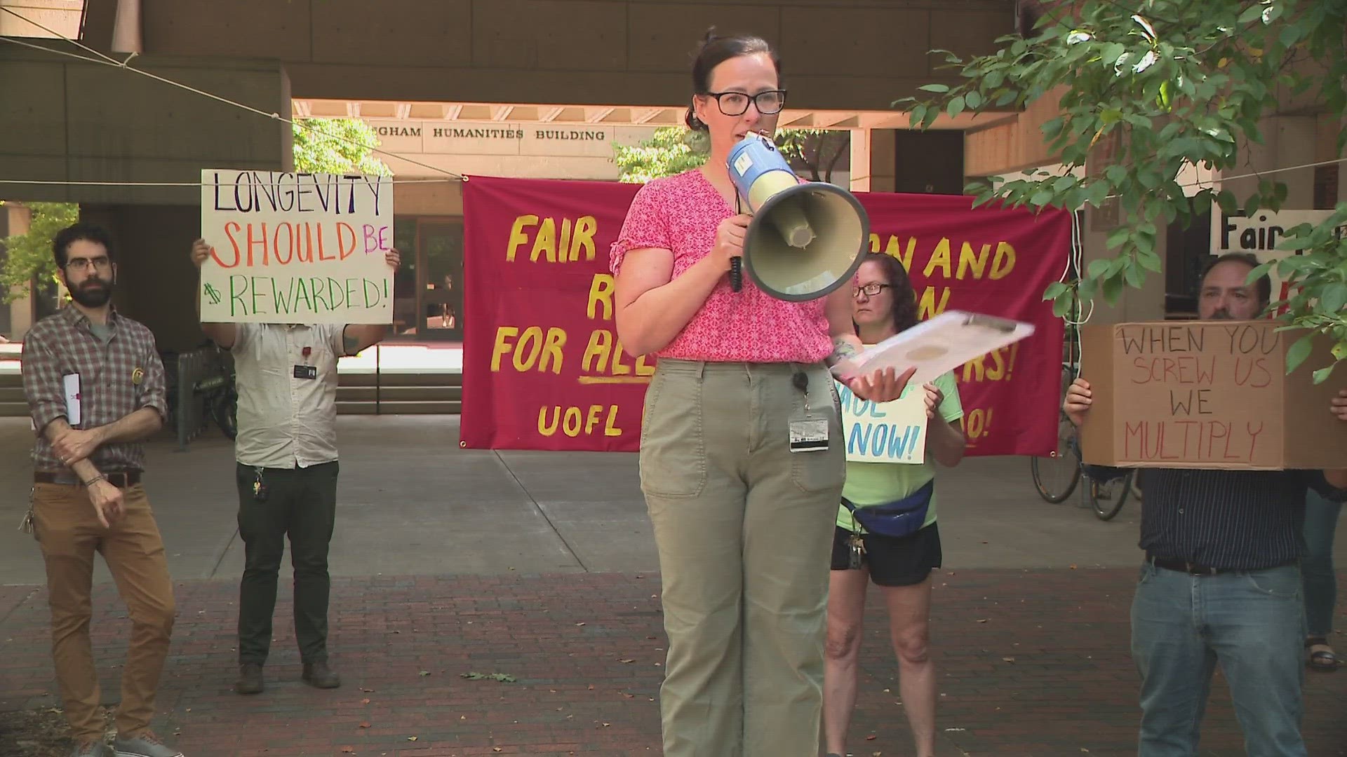 U of L's United Campus Workers rally for fair compensation