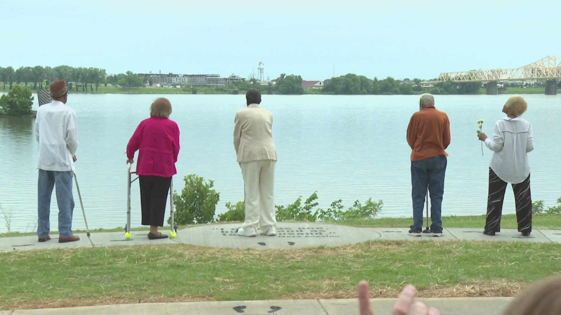 Twenty-four of Louisville's elders who impacted civil rights locally were honored with a special art installation near the Ohio River on Saturday.