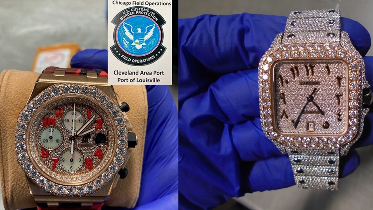 Customs officers seize counterfeit watches in Louisville estimated