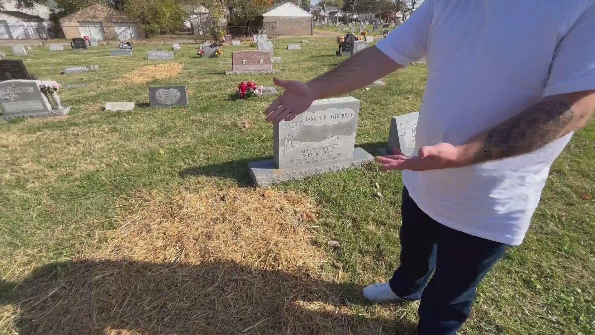 His mother's final resting please is just feet away from where the family thought she would be.