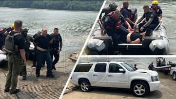 LMPD: Wanted suspect arrested after leading police on chase, jumping in Ohio River