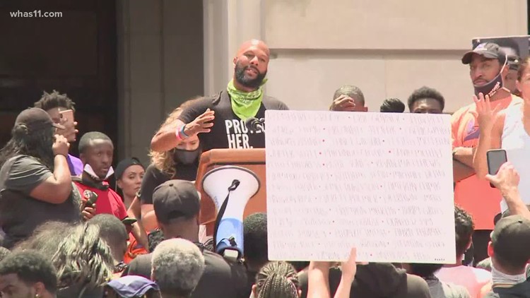 'Say Her Name' Rapper Common shares poem and words of support at rally for Breonna Taylor | June 2020