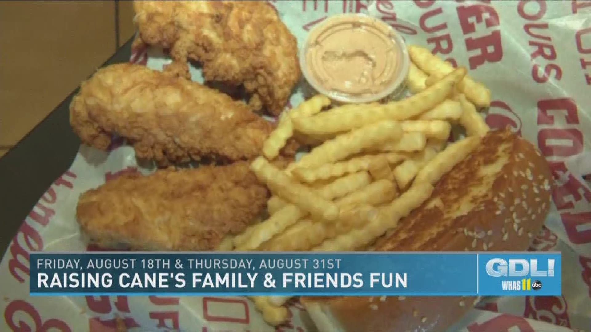 Angie Fenton is at Raising Cane's to get a taste of the delicious chicken fingers that will be on the menu for upcoming Louisville Bats games.