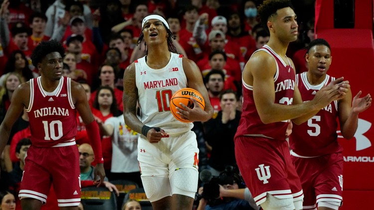 Maryland snaps No. 21 Indiana's 5-game streak with 66-55 win