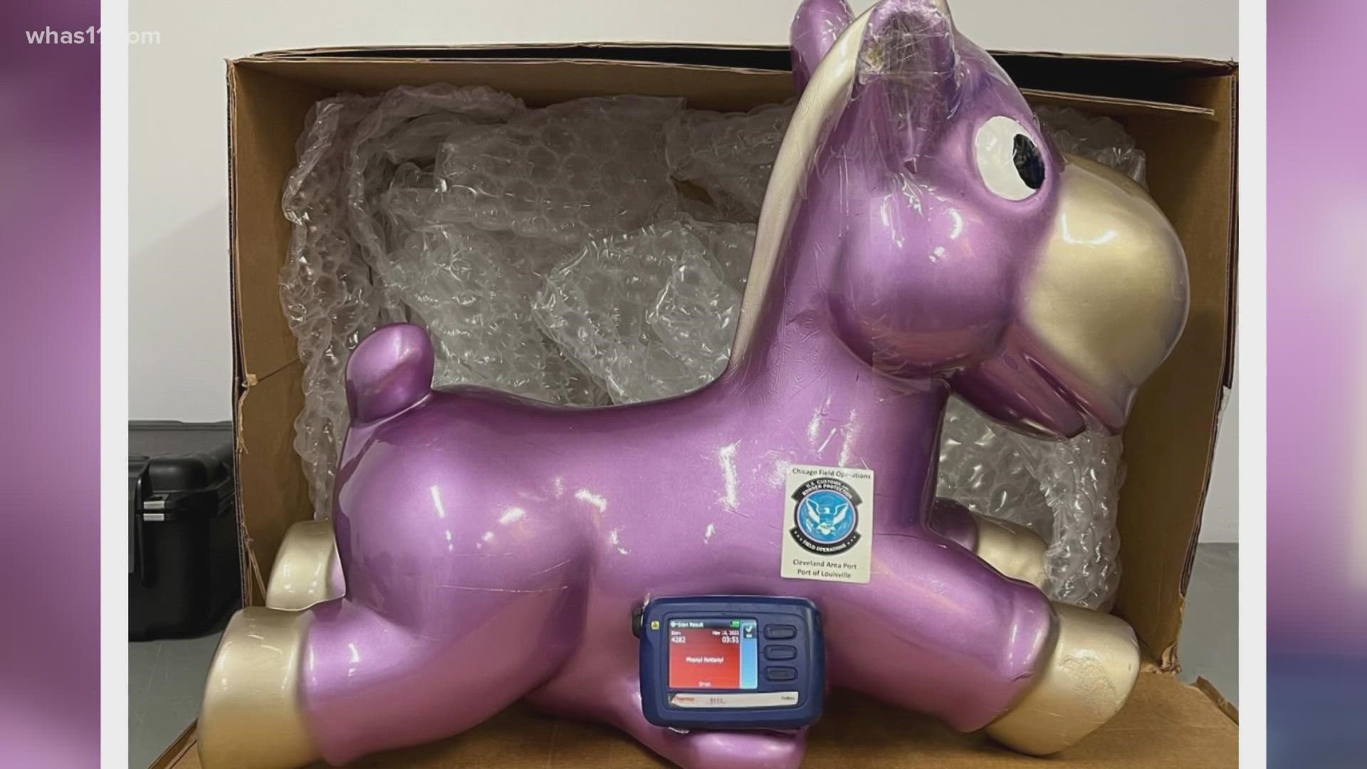 U.S. Customs and Border Patrol says they intercepted multiple boxes of children's toy and art that were laced with meth and fentanyl.