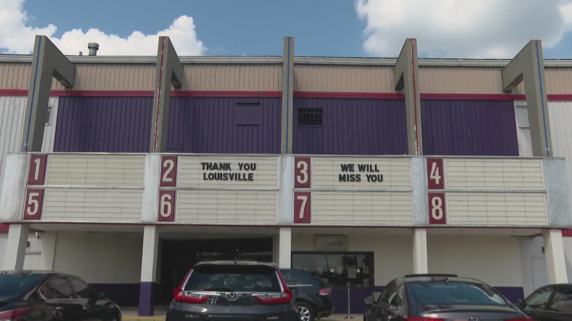 The locally-owned Louisville movie theater dimmed its lights and closed its doors.