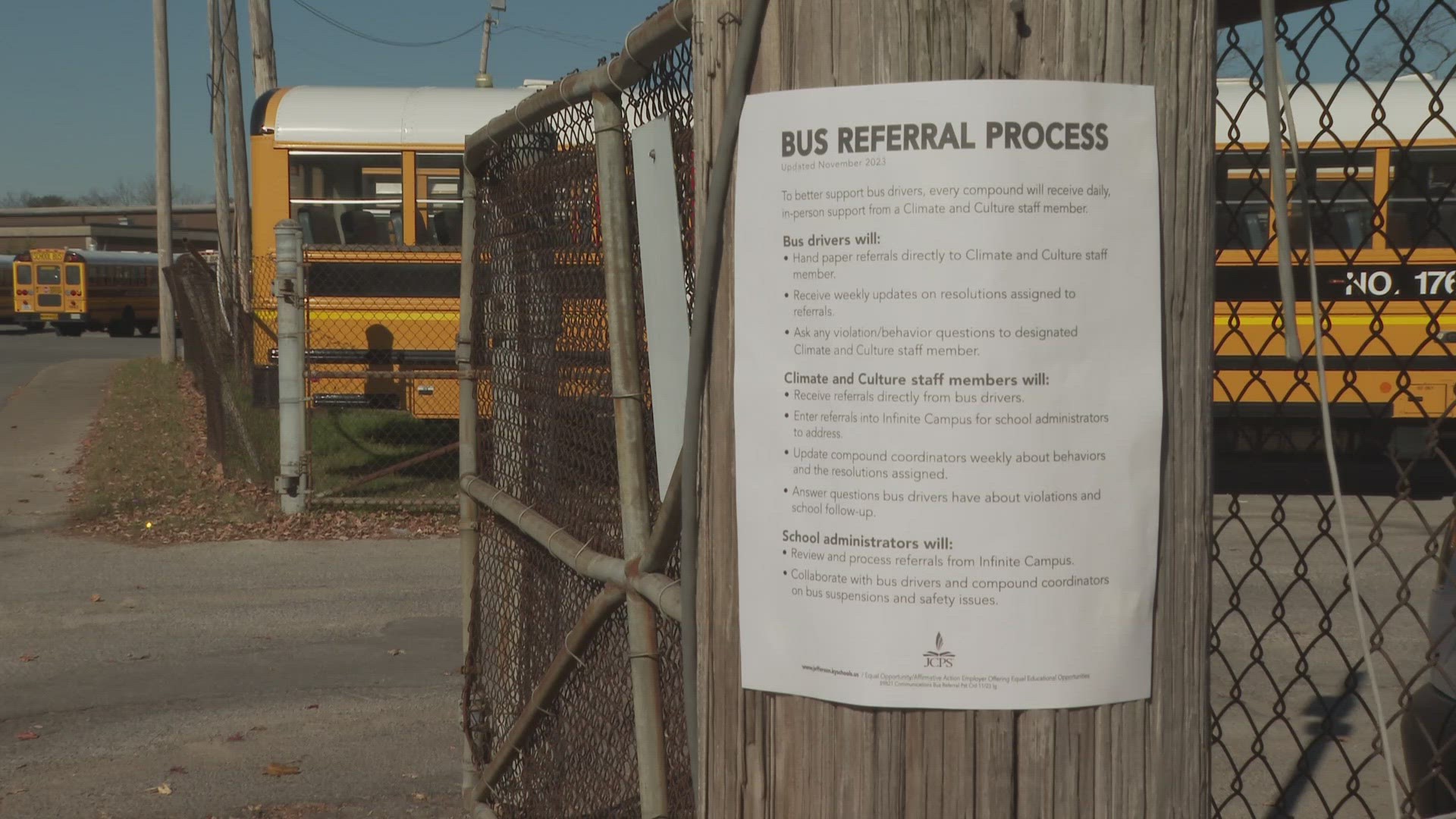 Administrative staff were moved to bus compounds to help with the hundreds of behavior referrals written by the drivers.