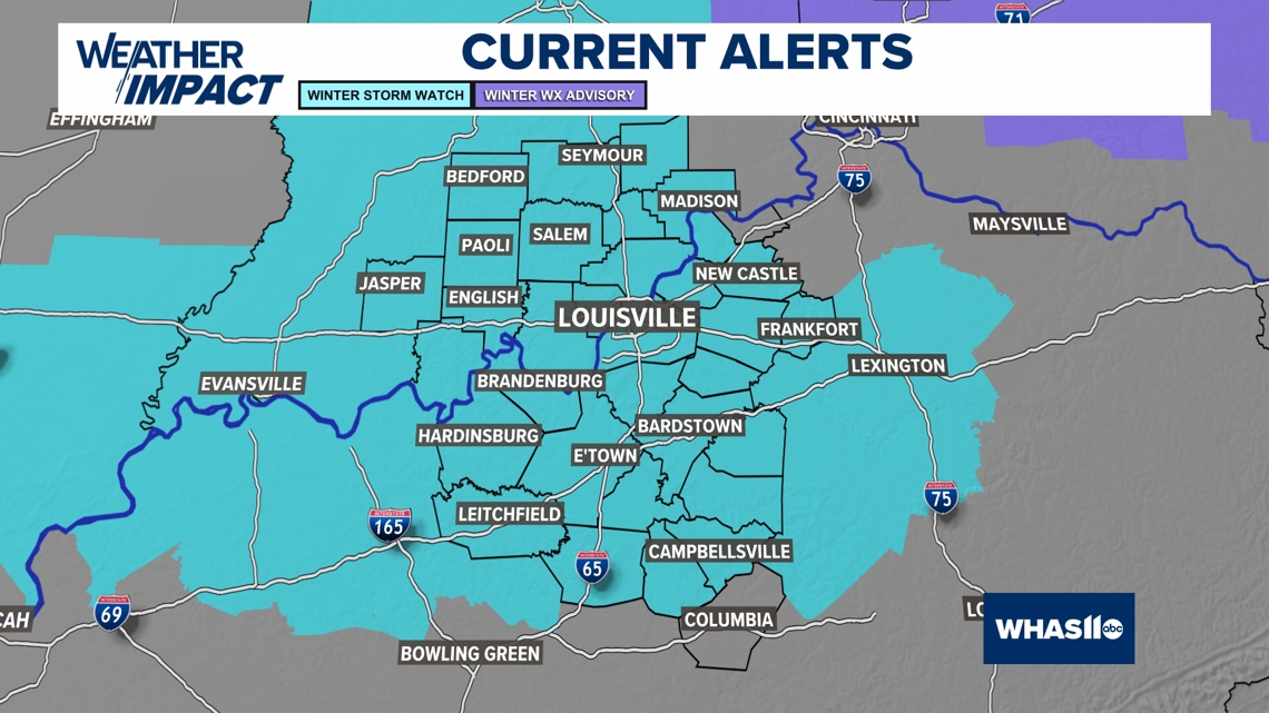 Weather Impact Alert Days | Weekend winter storm in Kentucky, Indiana ...