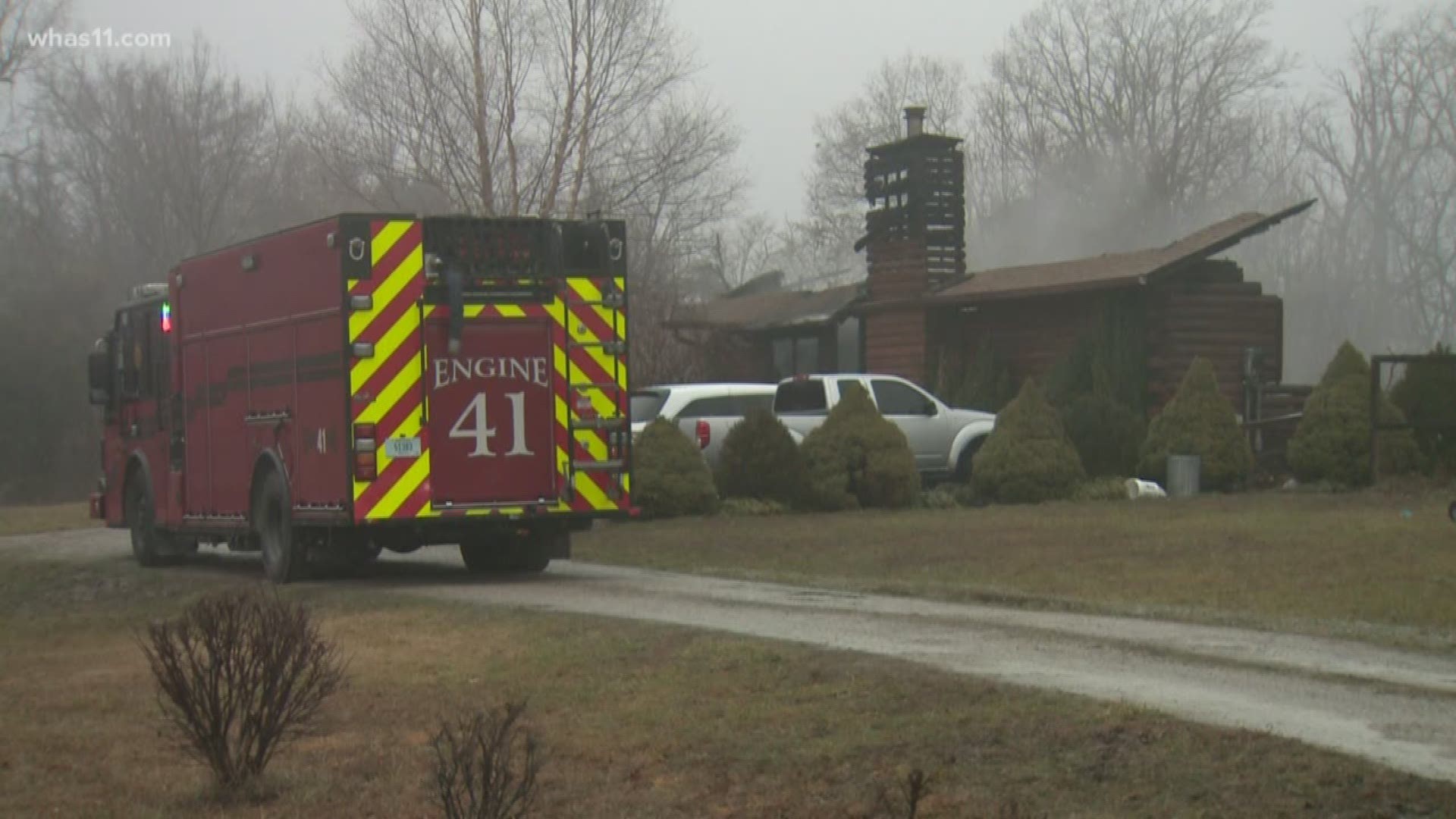 The fire started early Friday morning at a house on Mills Lane.