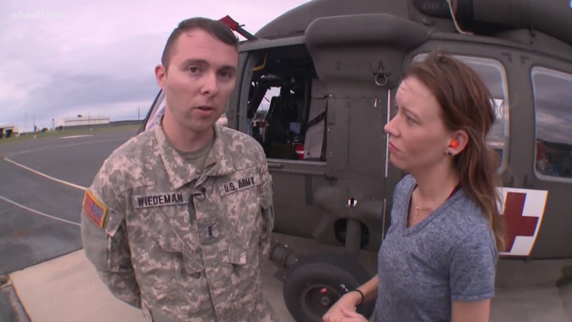 Members of the Kentucky and Indiana Air National Guard and Army Guard have been deployed to North Carolina to help.