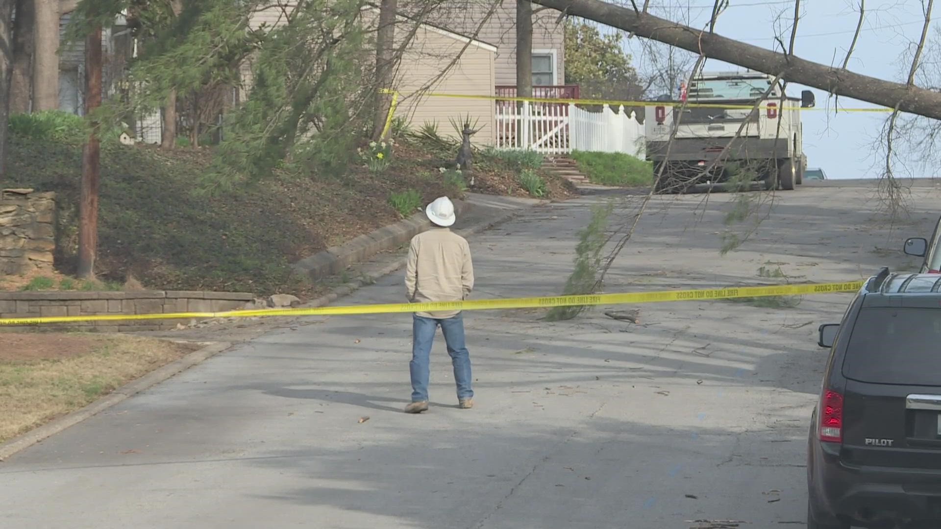 Residents in the Louisville community are lending a helping hand after recent record winds left many without power and damage around their homes.