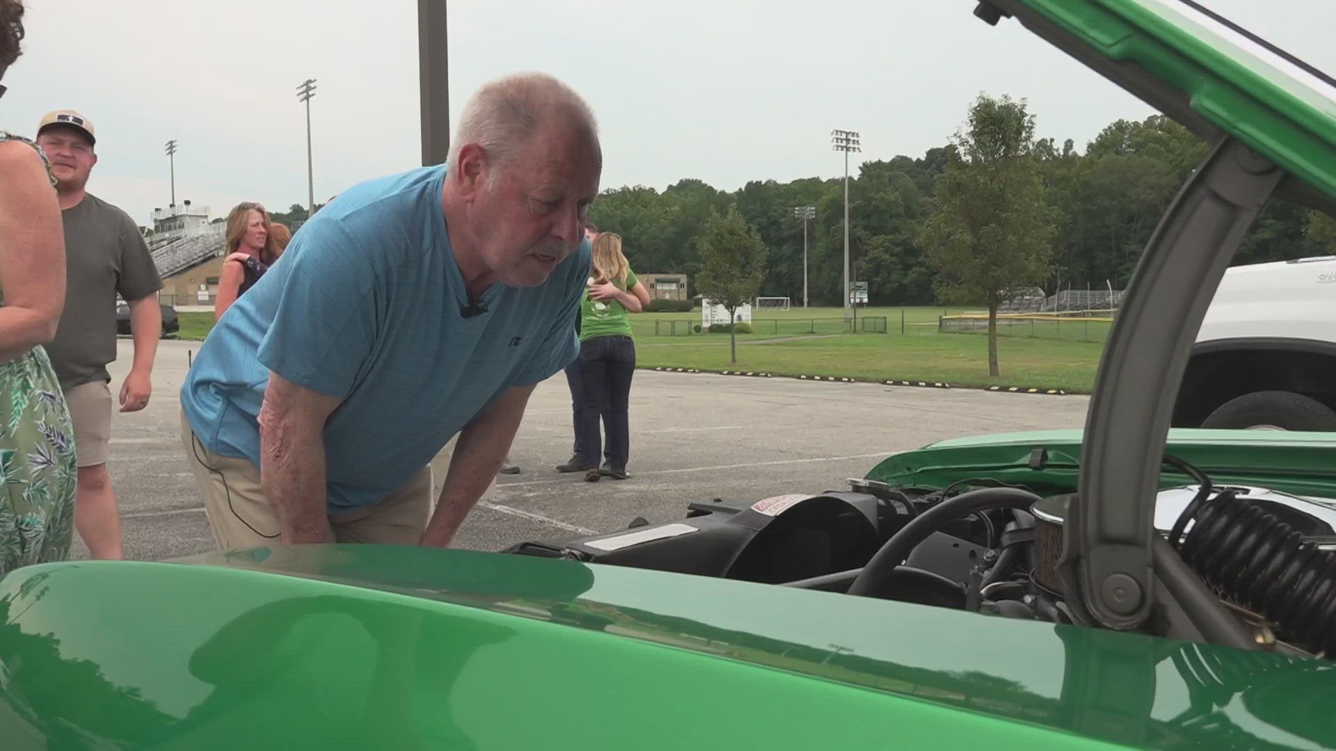 When Stephen Milliner pulled into the Floyd Central High School parking lot on Tuesday, he wasn’t expecting the huge surprise that was waiting for him.
