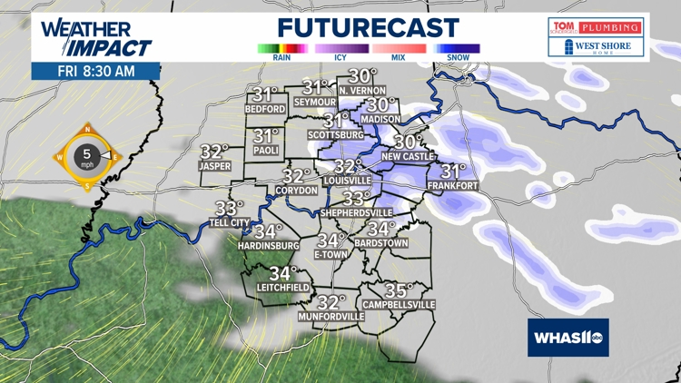 Whas Weather Accumulating snow and dangerous cold heading to Kentucky, Indiana ...