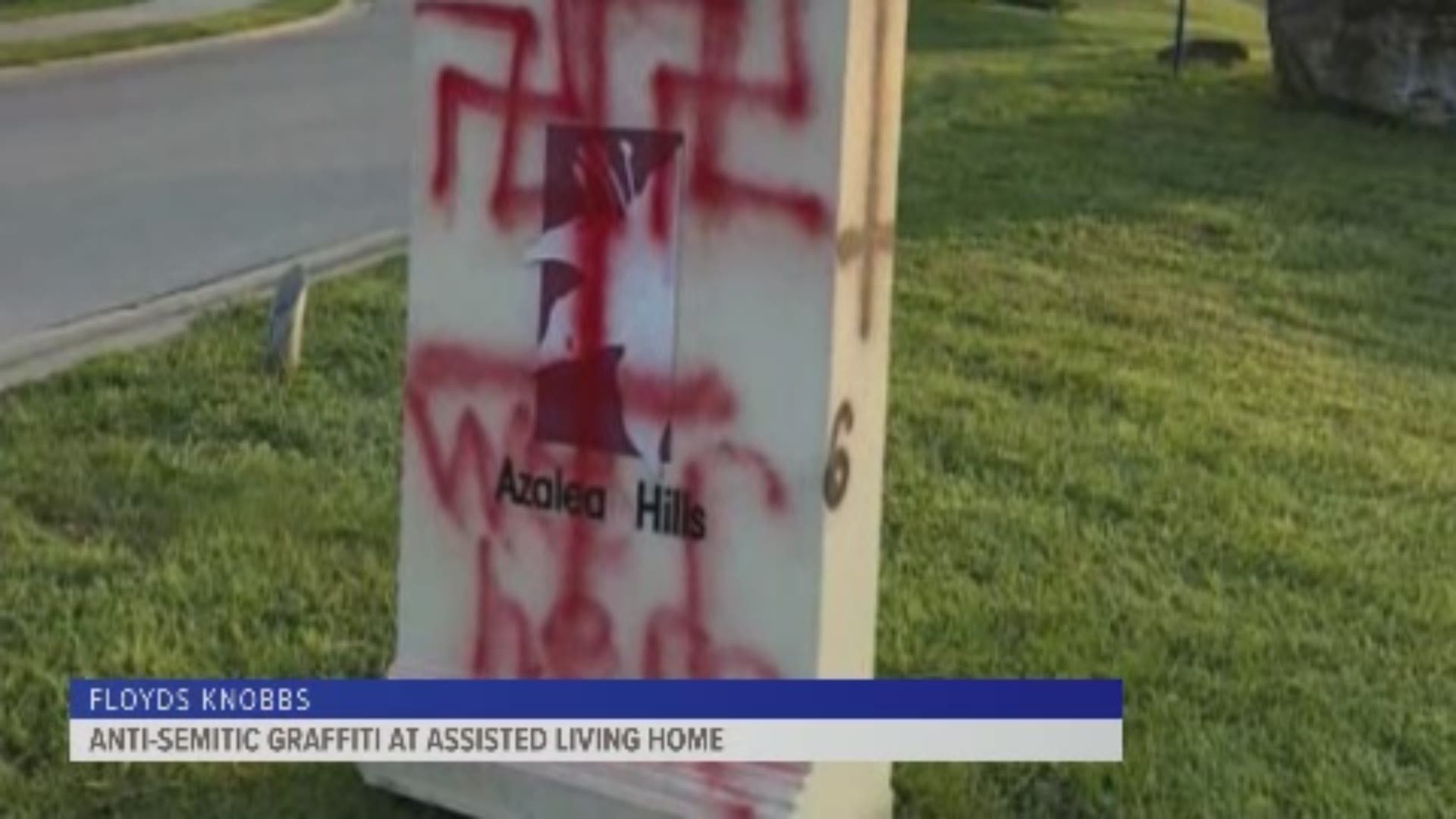 Authorities are investigating after Nazi graffiti was found outside an assisted living facility in Floyds Knobs, Indiana.