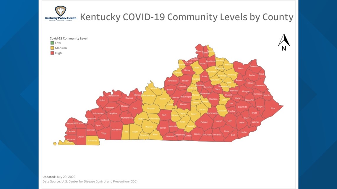 No Kentucky county in the green for COVID-19, officials say