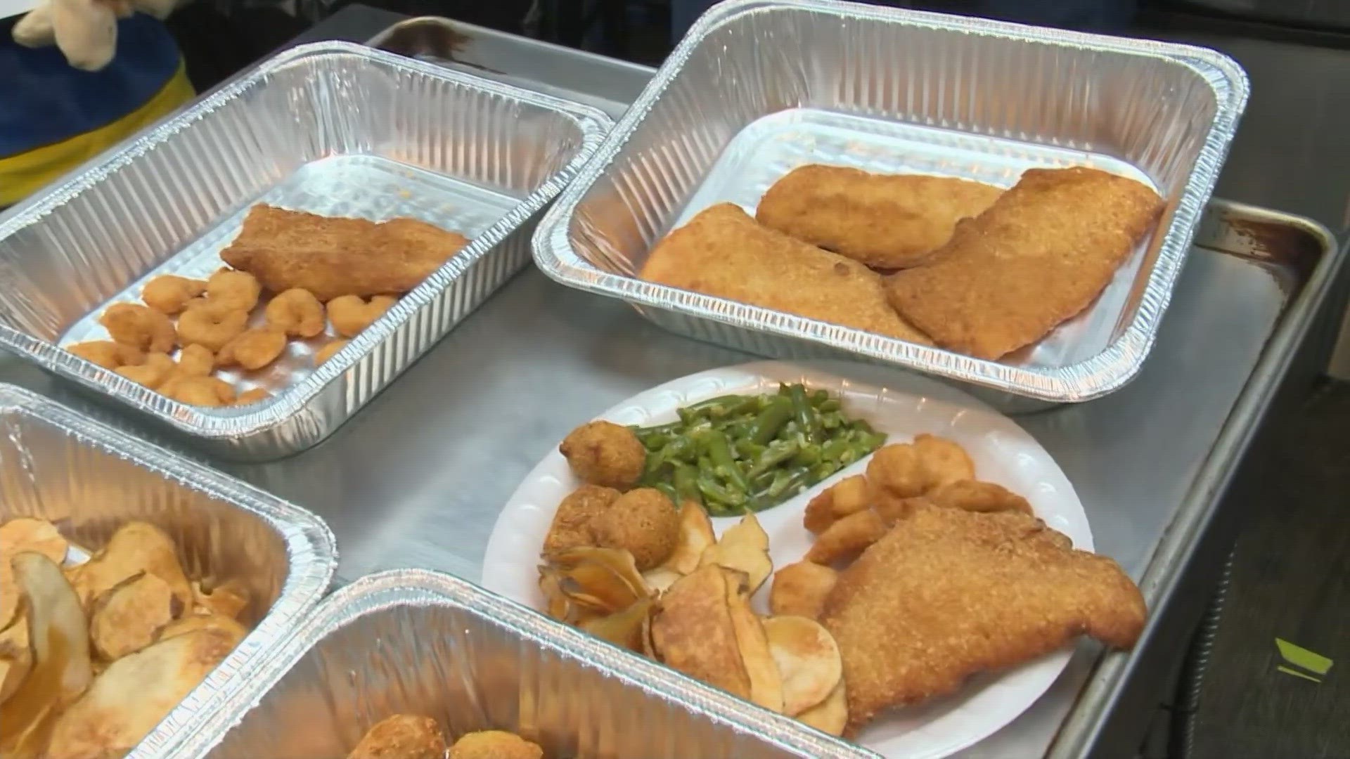 Jim Stratman is visiting a new parish every week for Fish Fry Friday during lent.