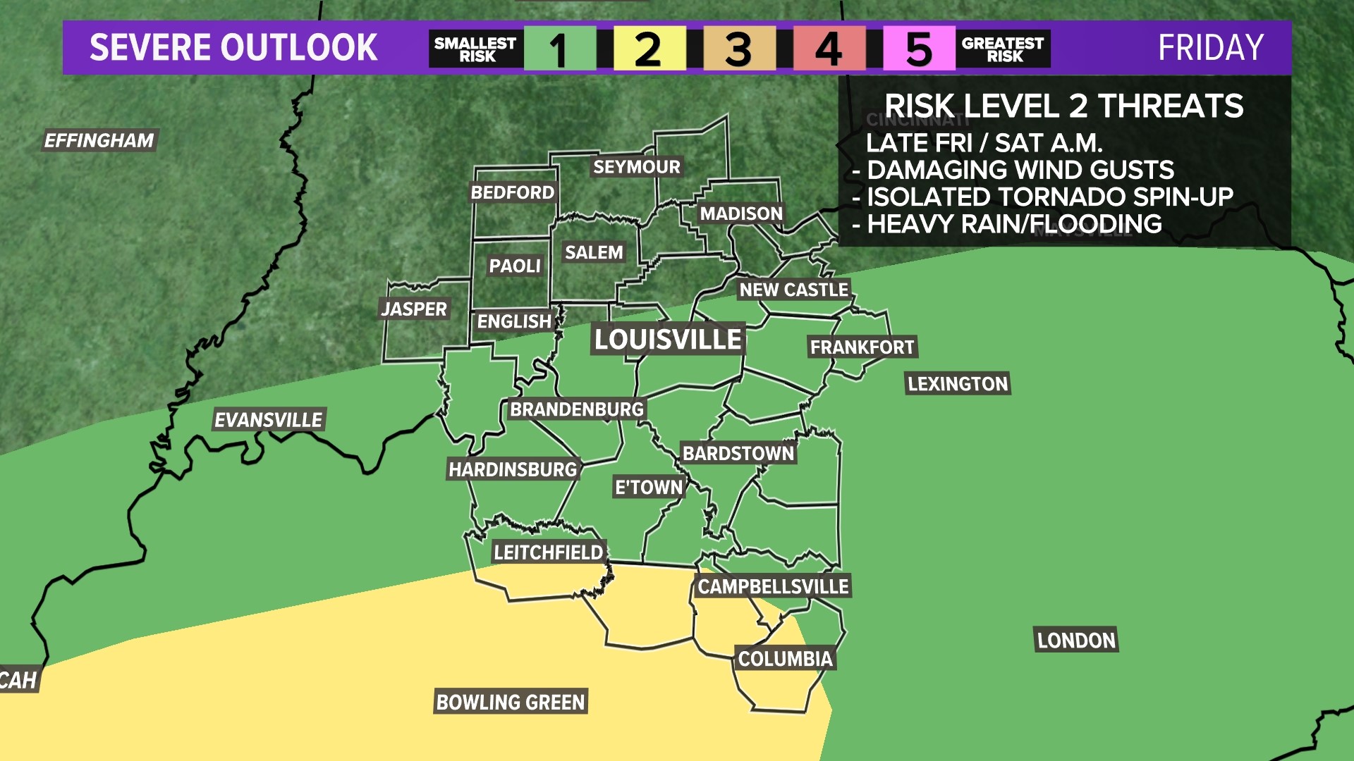 Timeline: When severe weather could hit Kentucky and Indiana | whas11.com