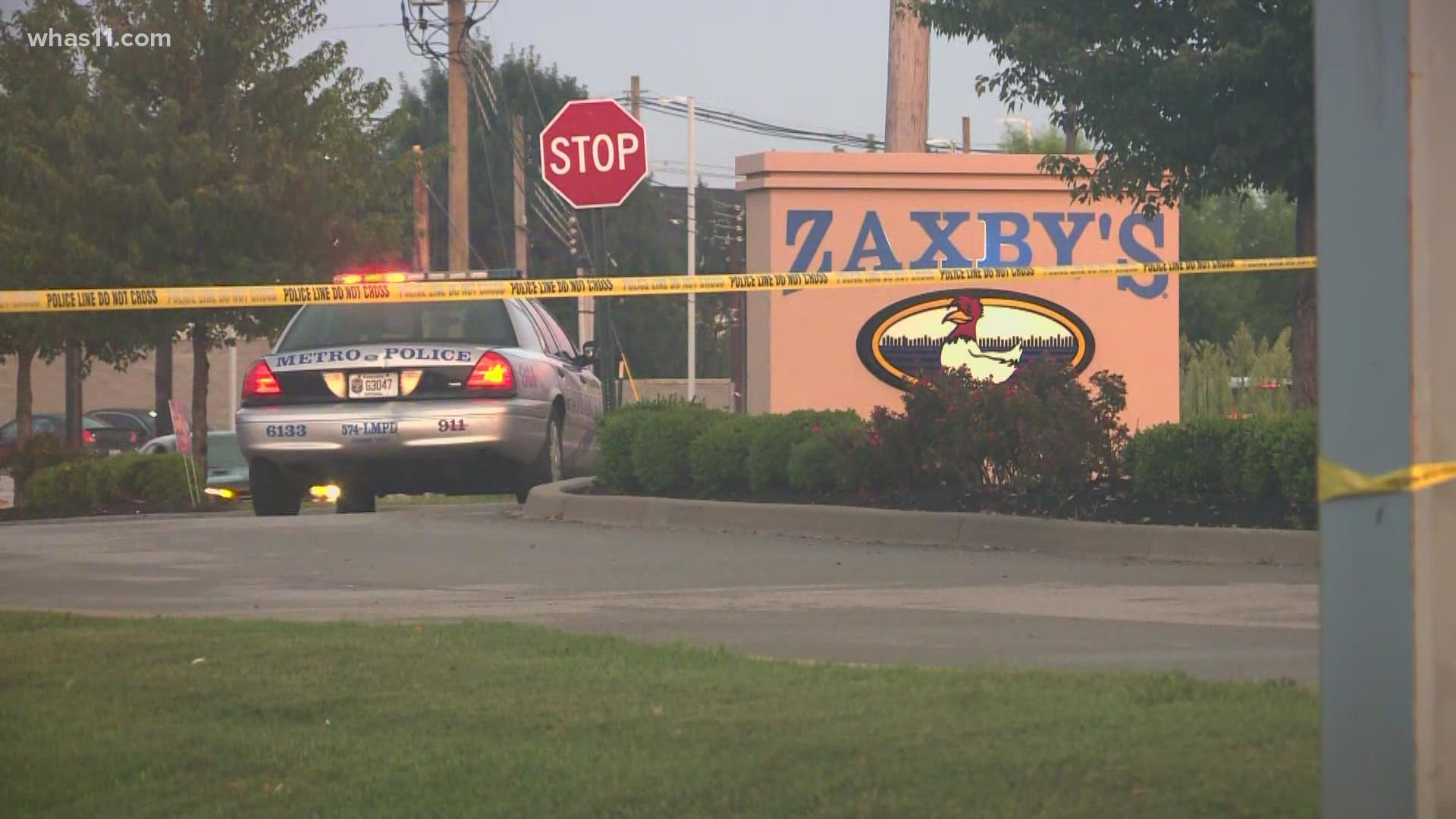 Police are investigating after a shooting in the parking lot of a Zaxby's restaurant.