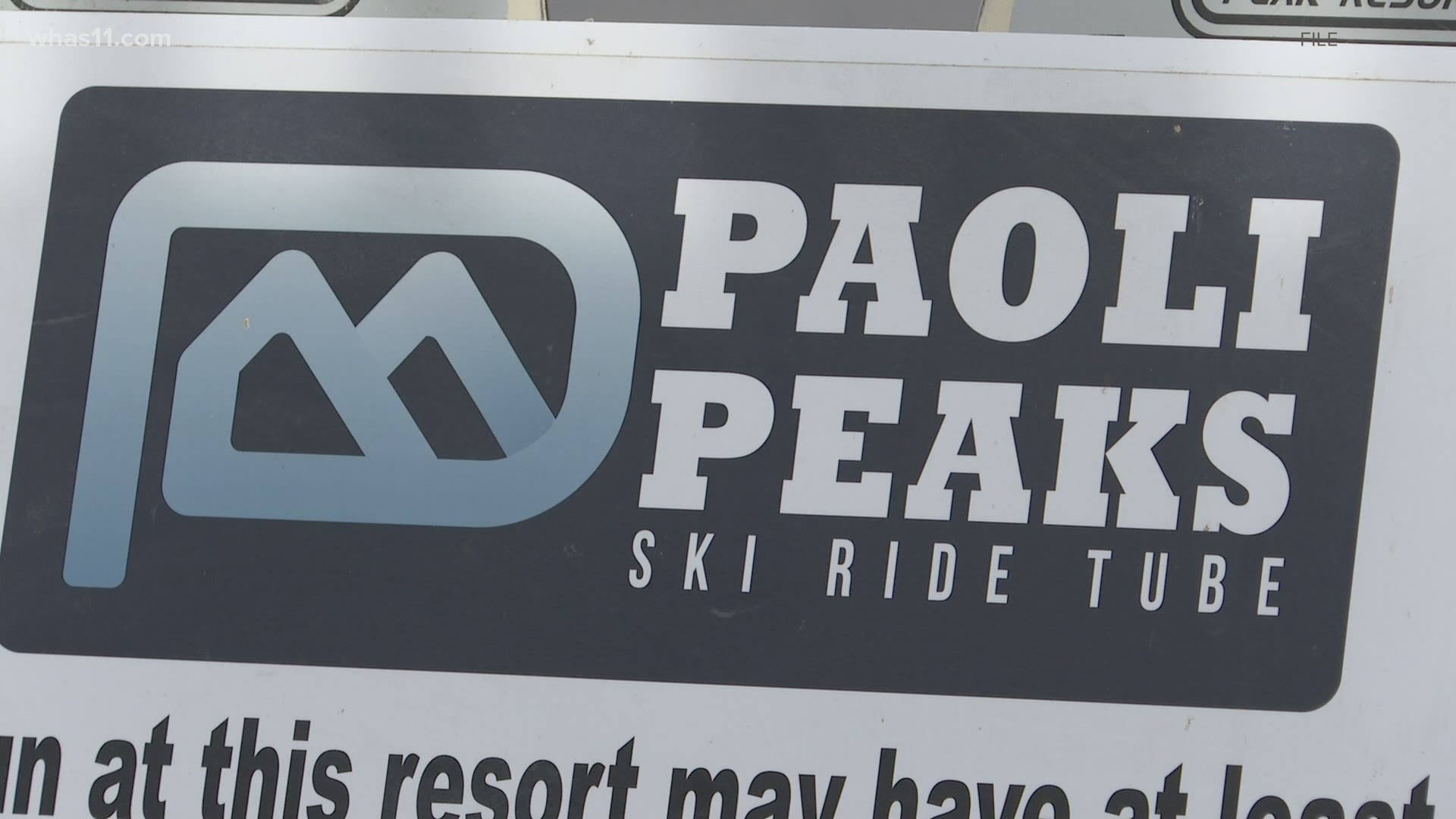 There has been snow on the ground at Paoli Peaks for a while but this week we got our first big snow and that's making for a big weekend at the ski resort.