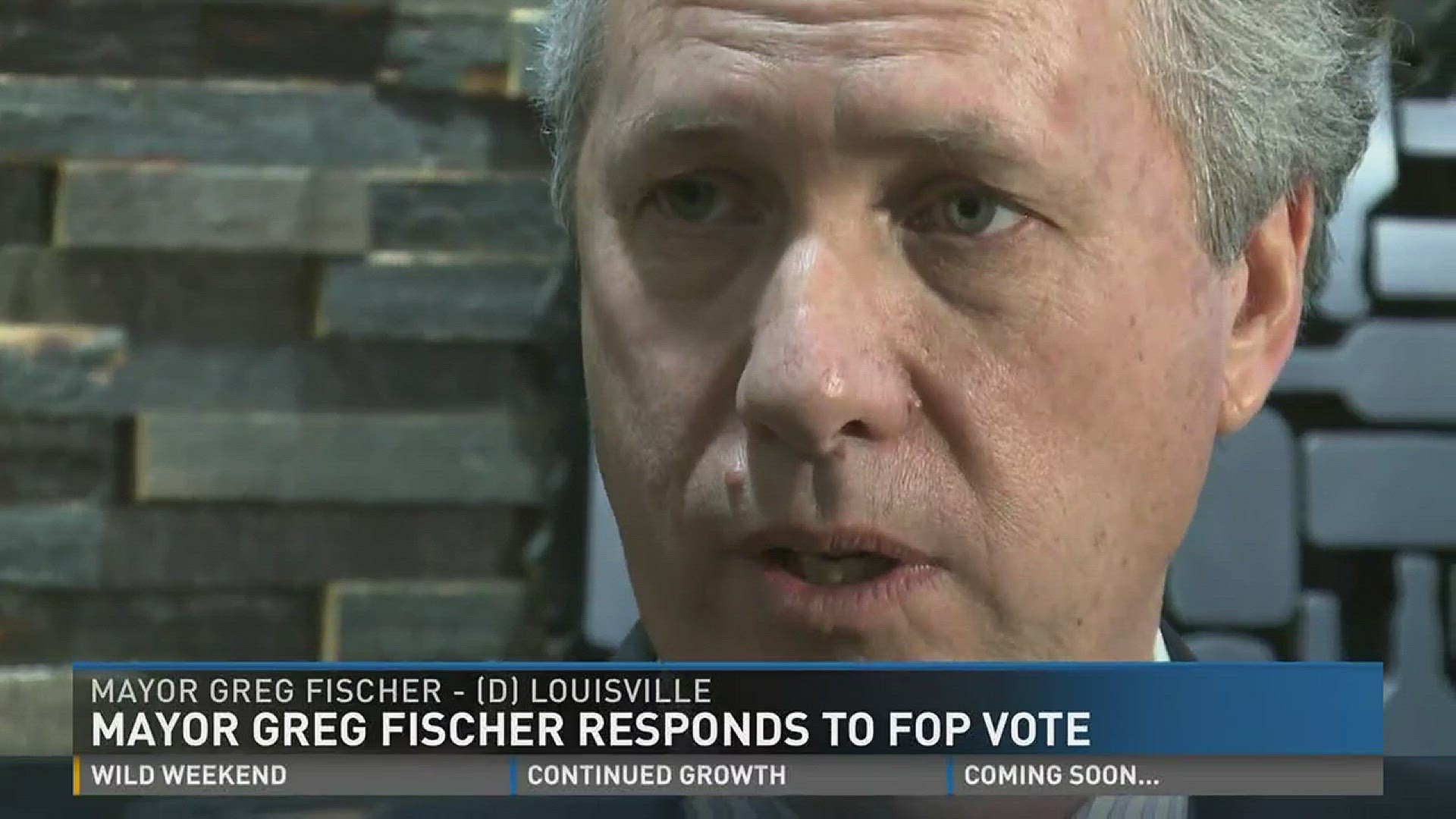 Mayor Greg Fischer responds to FOP vote