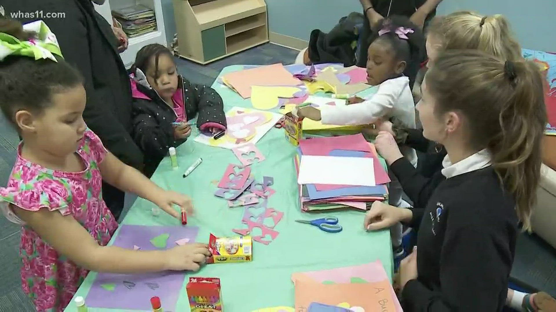 A group of local students celebrated Valentine's Day giving back to the community.