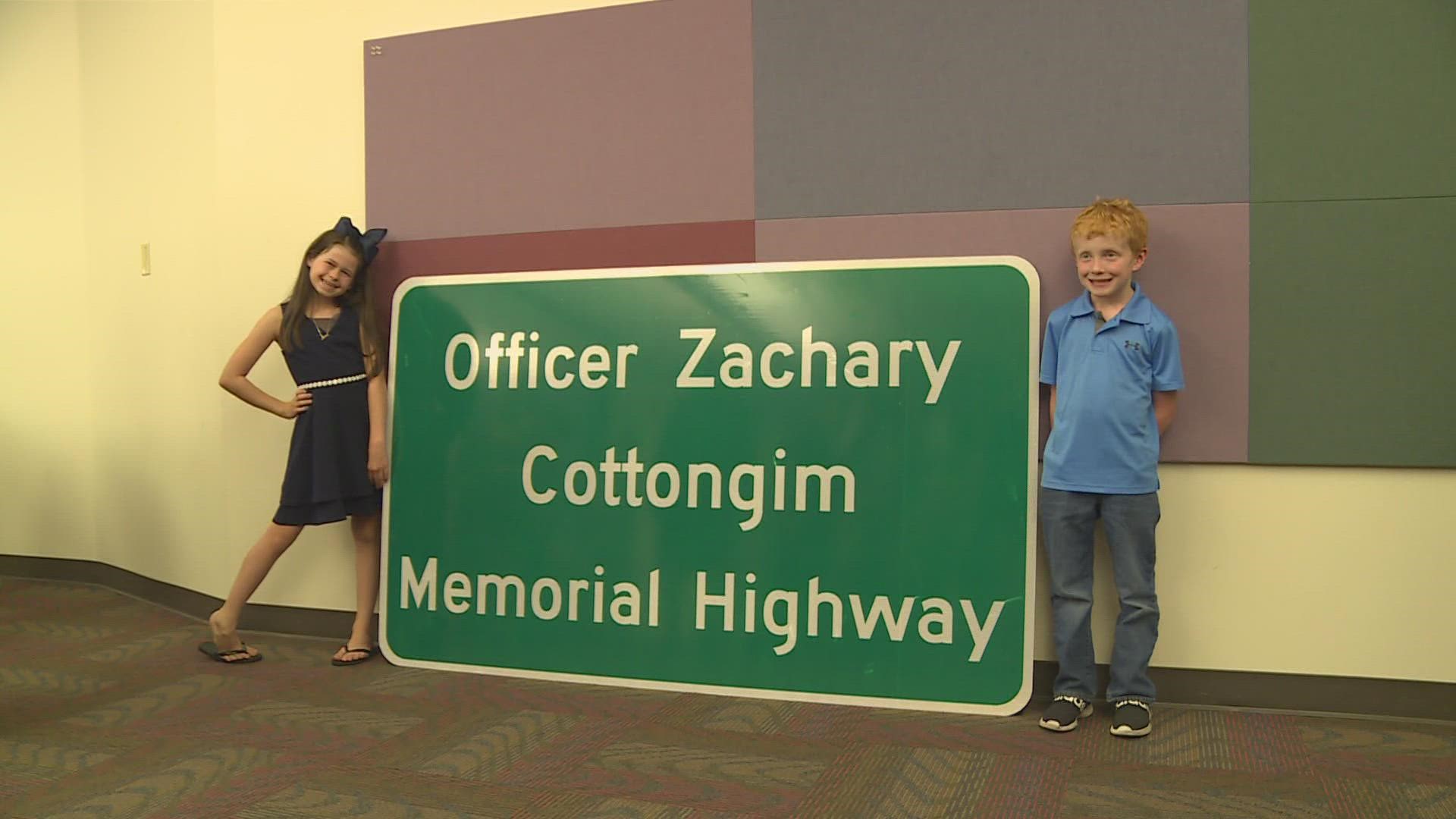 Officer Zachary Cottongim died when he was hit by a vehicle on I-64 while assisting a wrecked vehicle on the roadside.