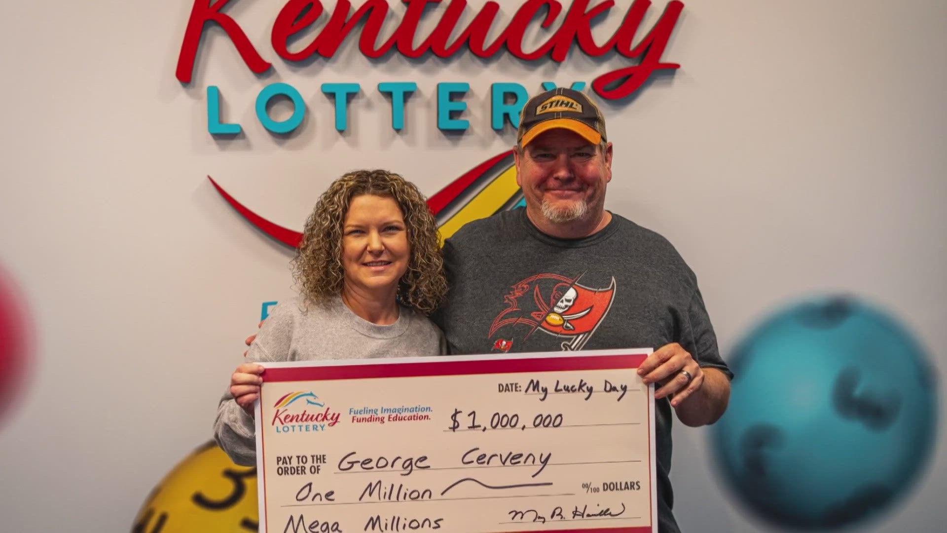 A Kentucky man won a $1 million lottery ticket by playing the same numbers for years.
