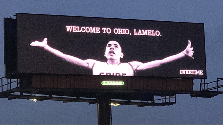 New LaMelo Ball billboard appears in downtown Cleveland