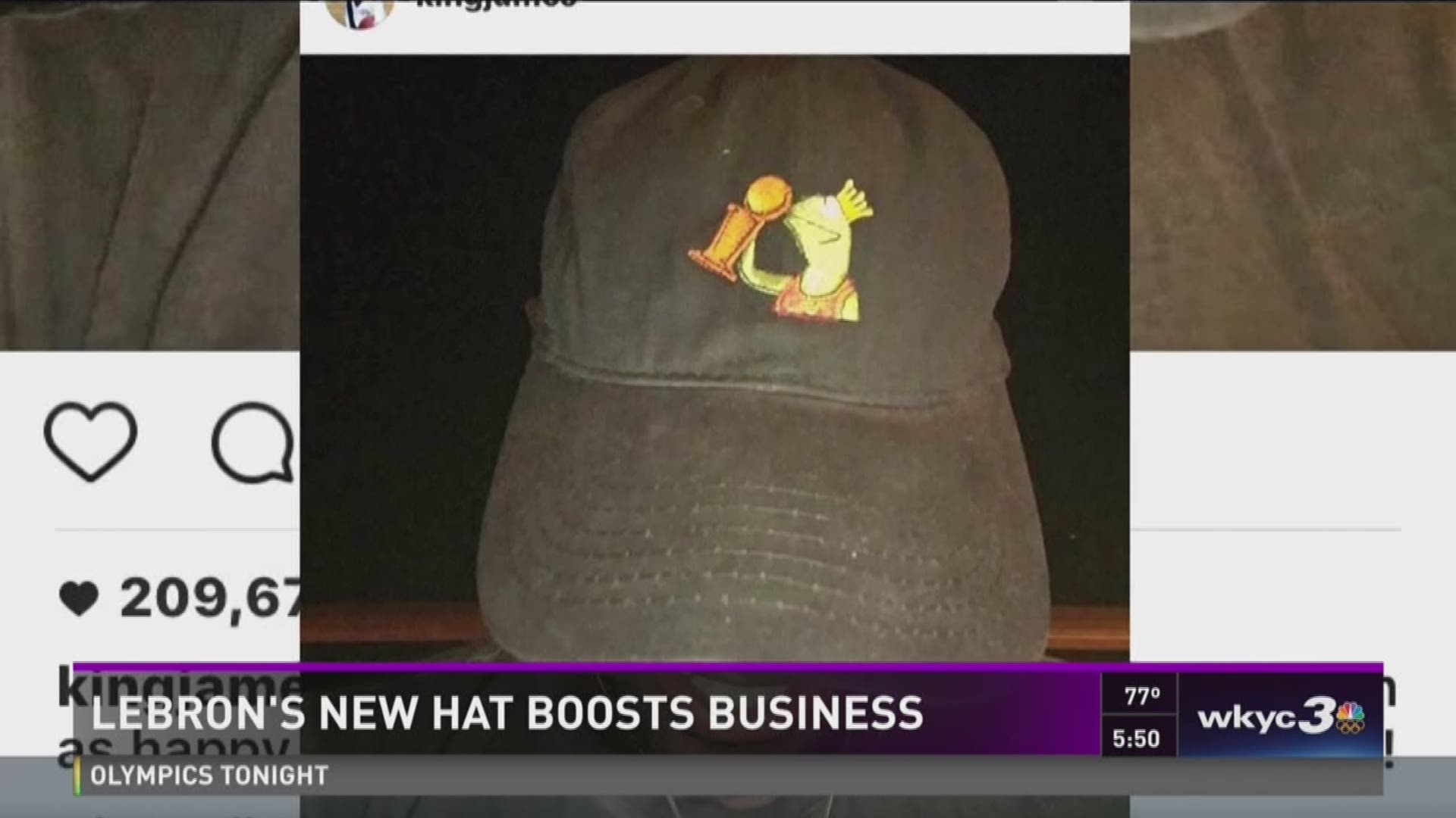 LeBron's new hat boosts business