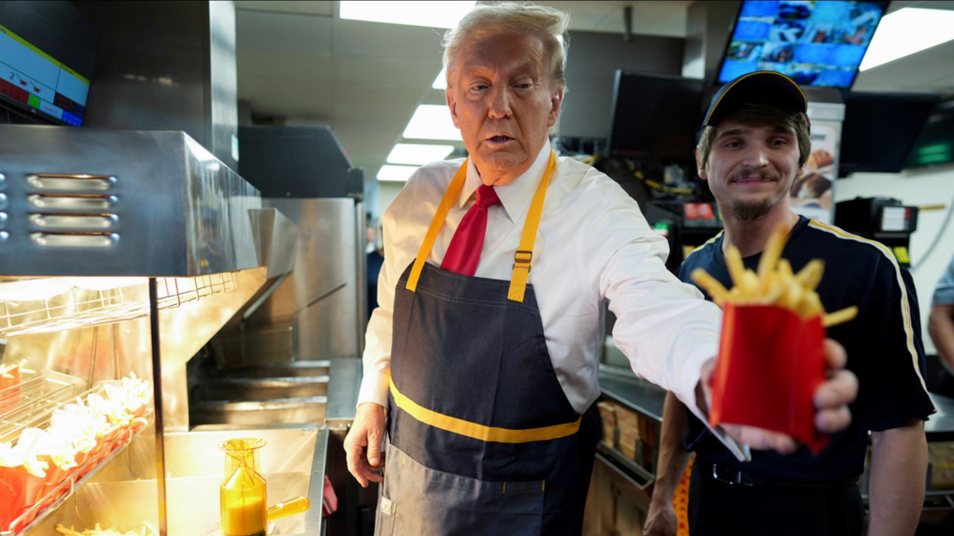 Trump is a longtime aficionado, partial to Big Macs and Filet-o-Fish sandwiches; his staff often picks up McDonald’s and serves it on his plane.