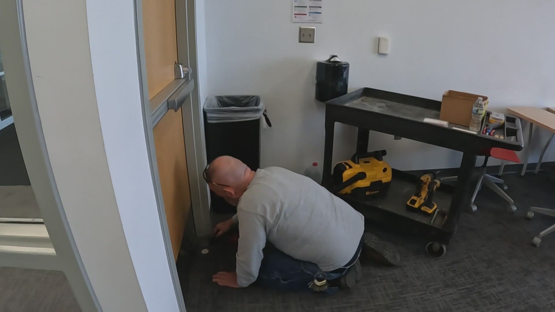 Crews at University of Indianapolis are halfway through installing door locks across campus.