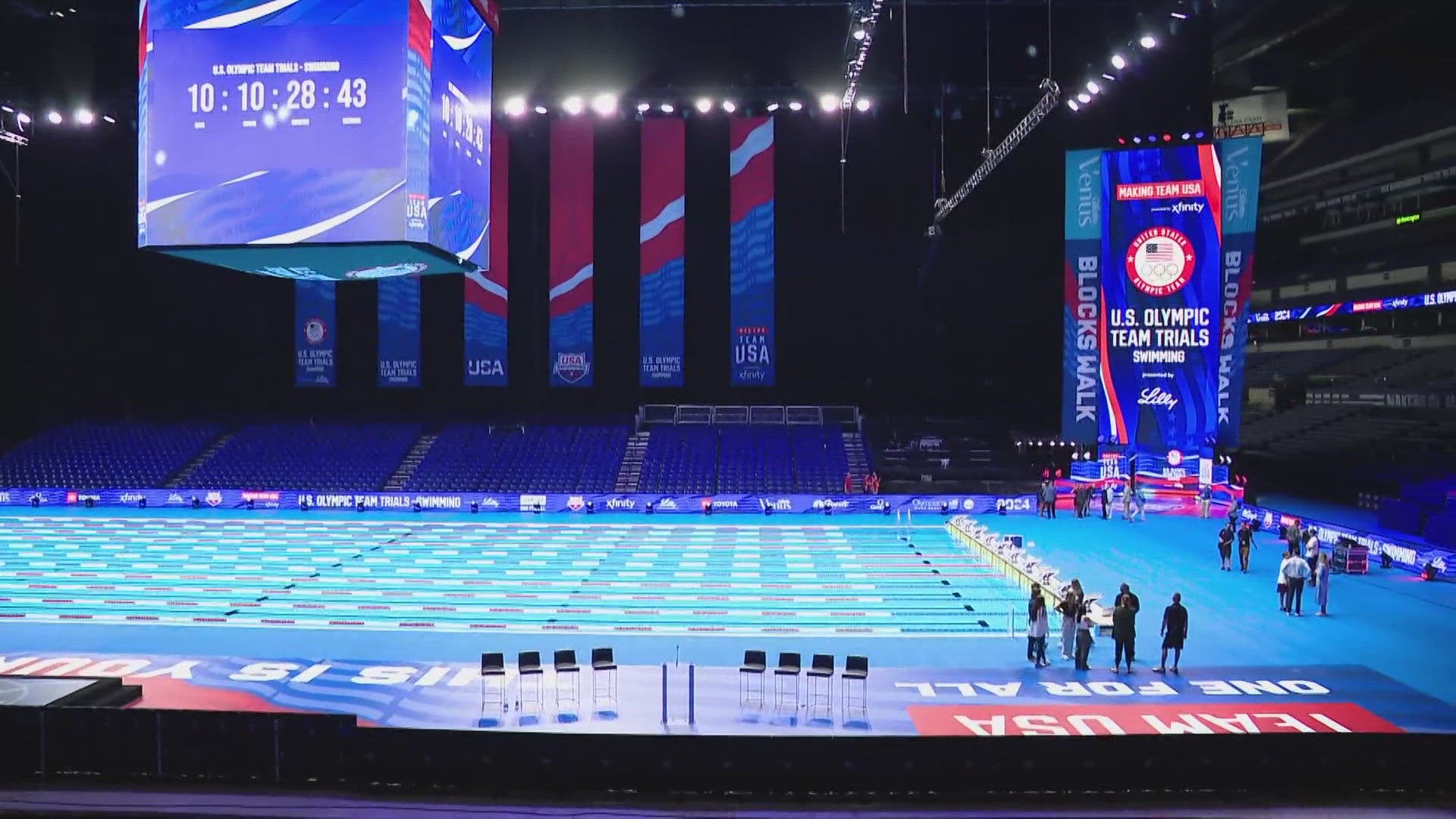 First look at Olympic pools inside Lucas Oil Stadium | whas11.com