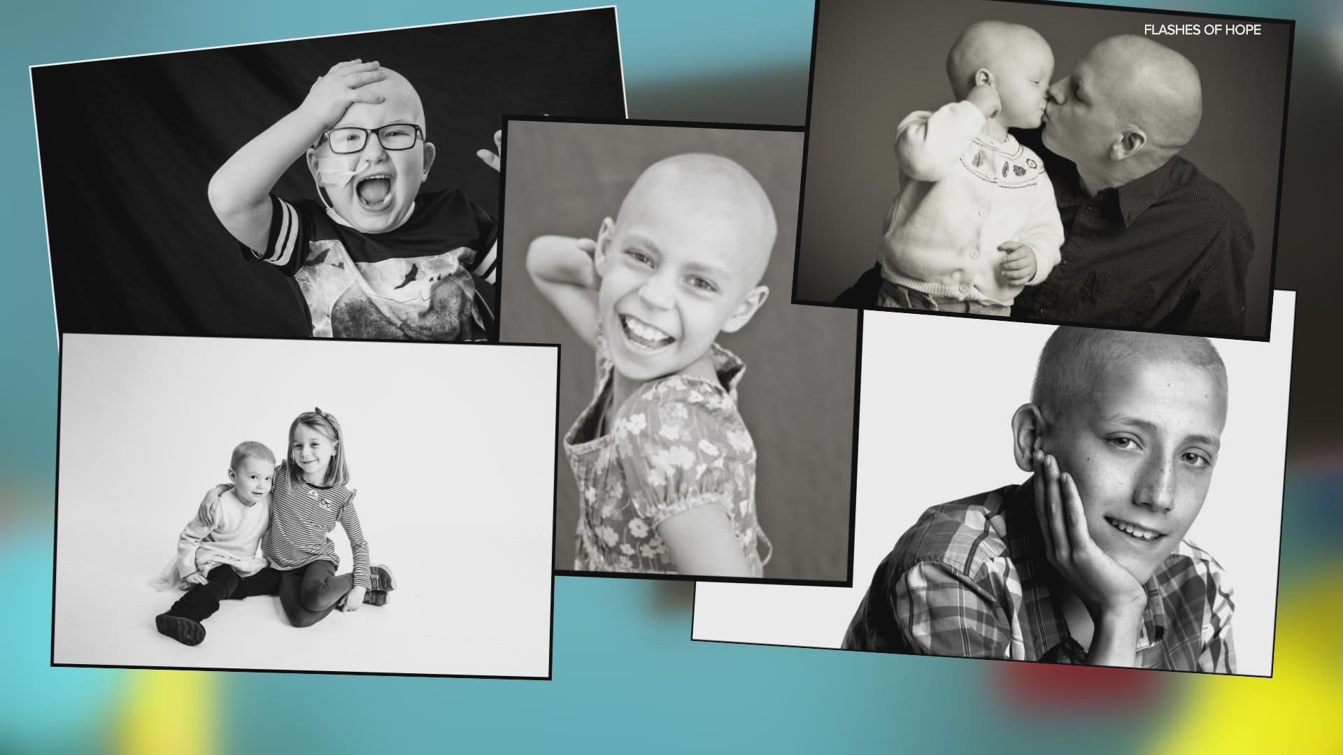 An Indianapolis photographer takes photos of children battling cancer and their families to bring smiles to their faces.