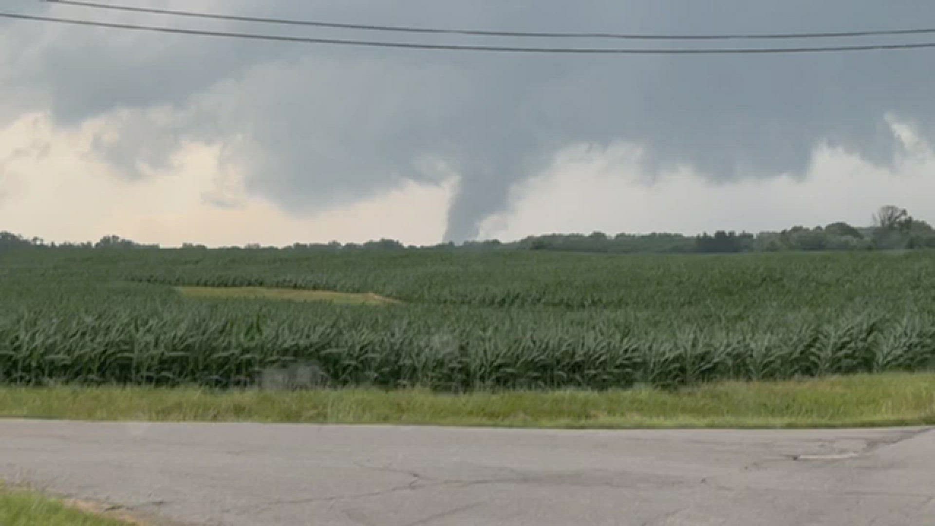 Bargersville Community Fire Department Chief Eric Funkhouser caught video of a tornado on the ground June 25, 2023.