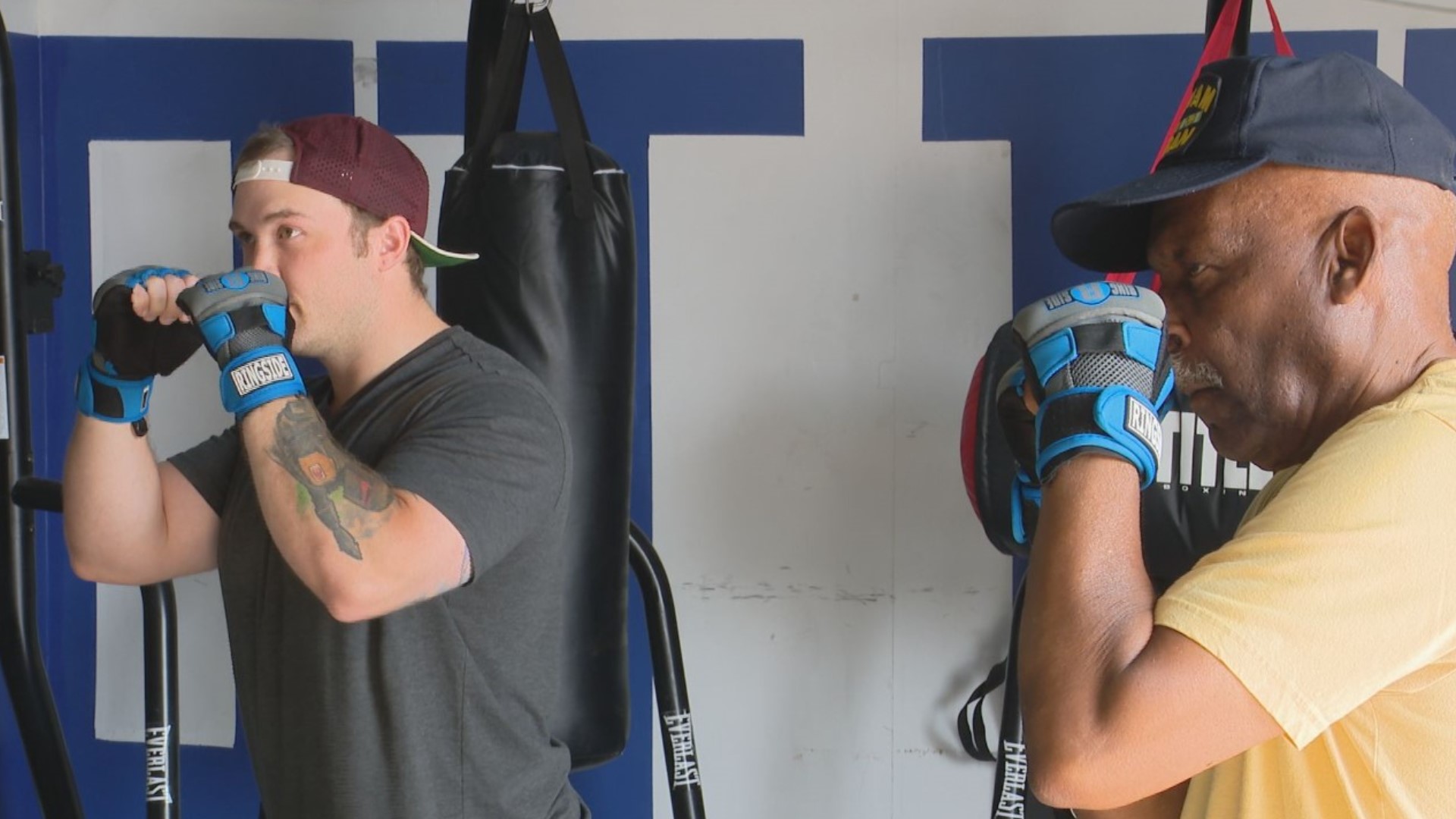 The free boxing classes give participants a chance to talk about their time in the service and be around fellow vets, while blowing off some steam.