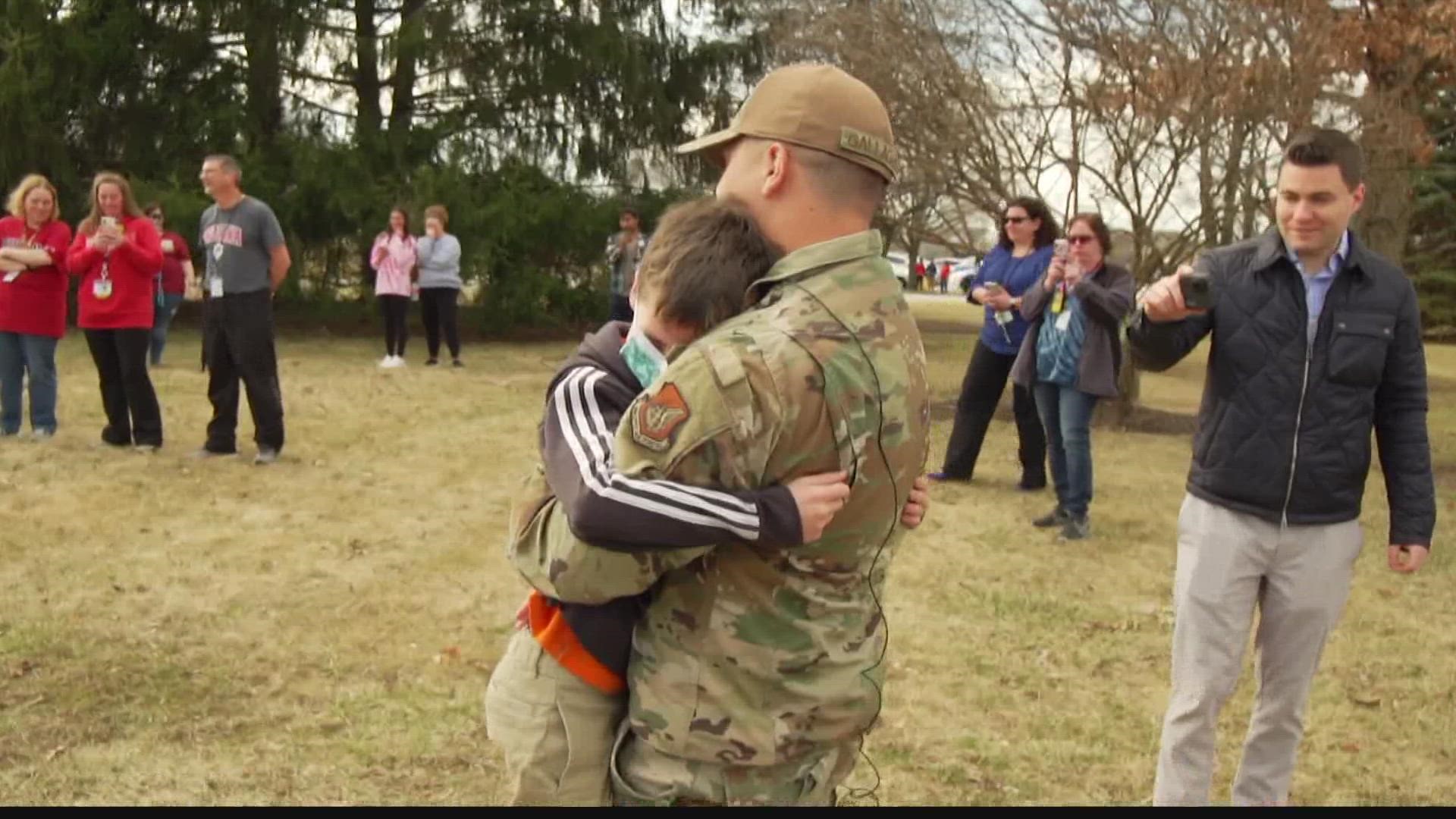 Our Matthew Fultz stopped by a local elementary school where two young brothers got the big surprise.