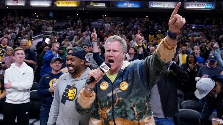 WATCH: Will Ferrell tries to pump up the crowd at Indiana Pacers game