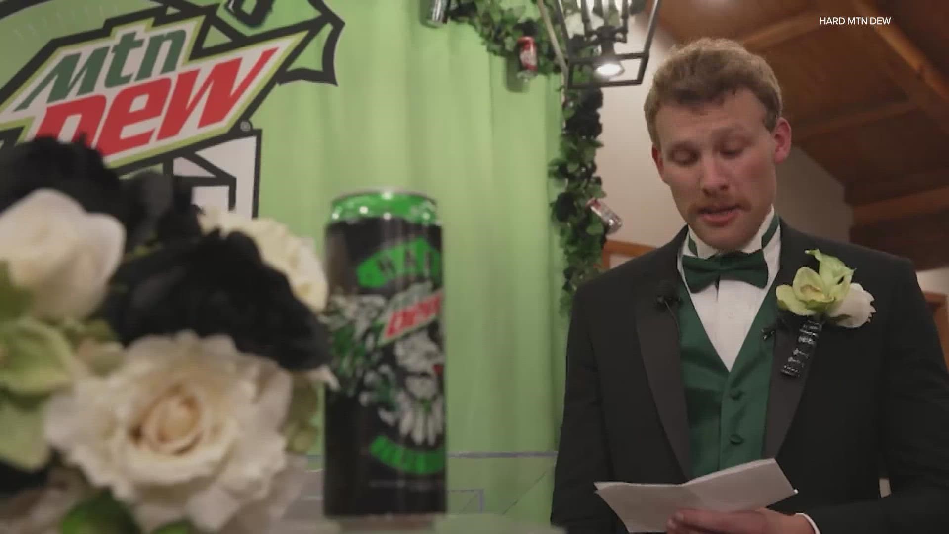 An Indiana man married a can of Mountain Dew in Las Vegas