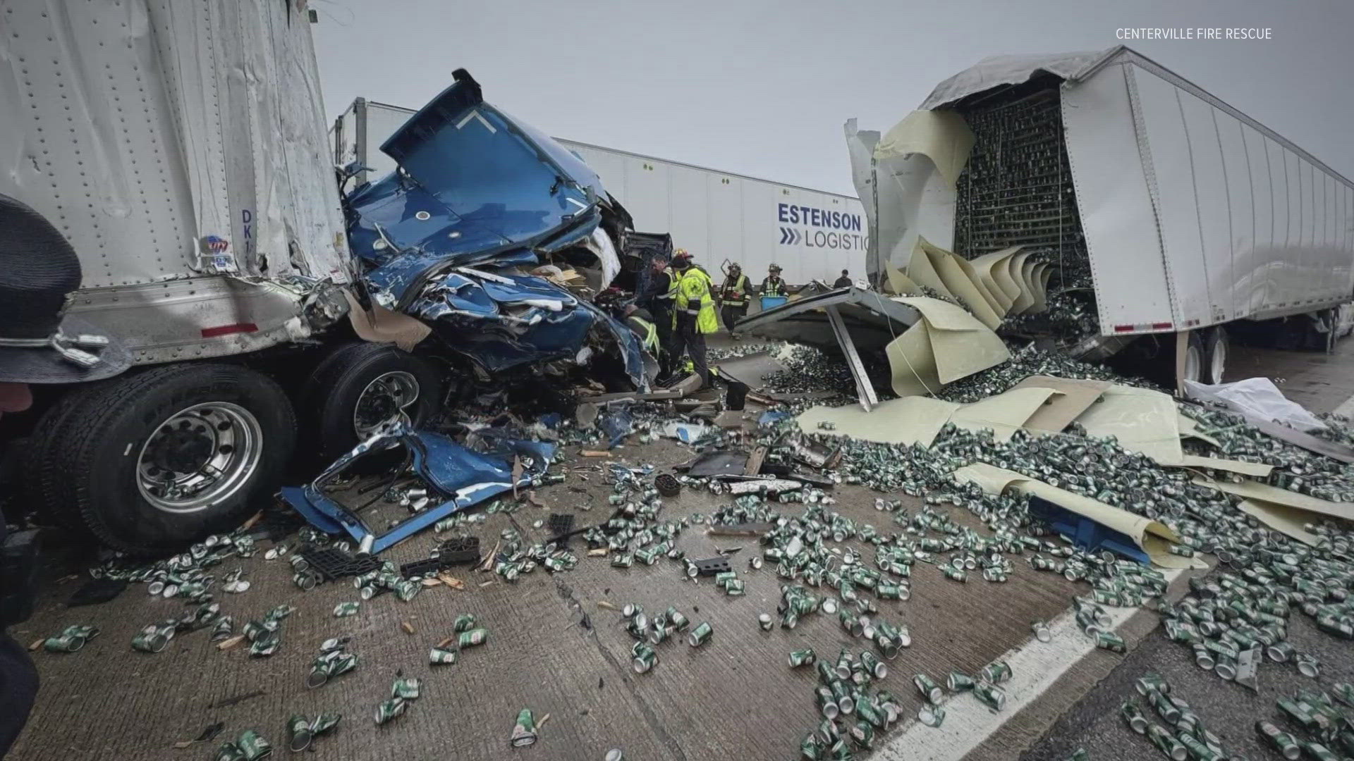 Interstate 70 reopens after 3 semis crash in eastern Indiana | whas11.com