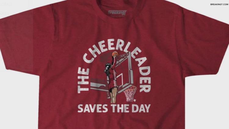 IU cheerleader inks NIL deal with T-shirt company after viral March Madness moment