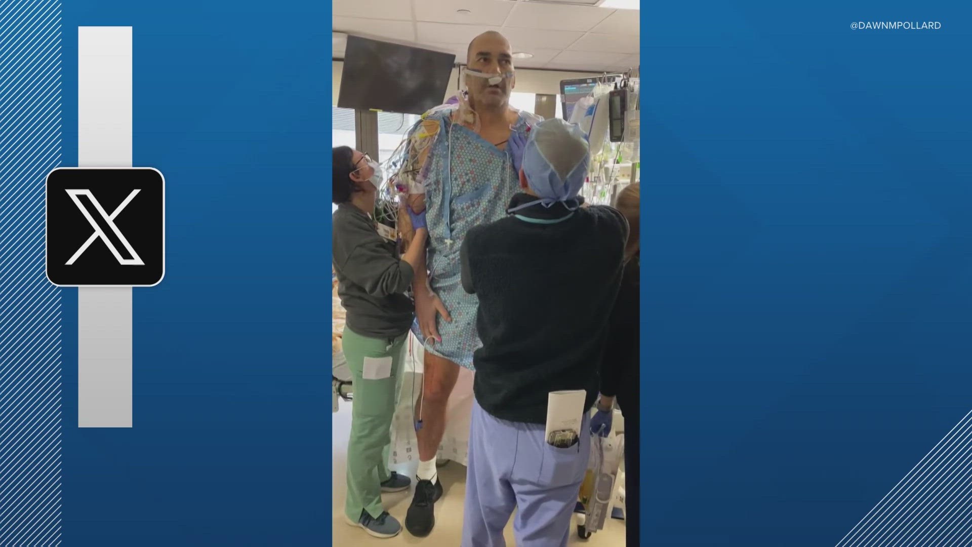 Dawn Pollard, wife of former NBA player Scot Pollard, shared a video of him walking after having successful heart surgery.