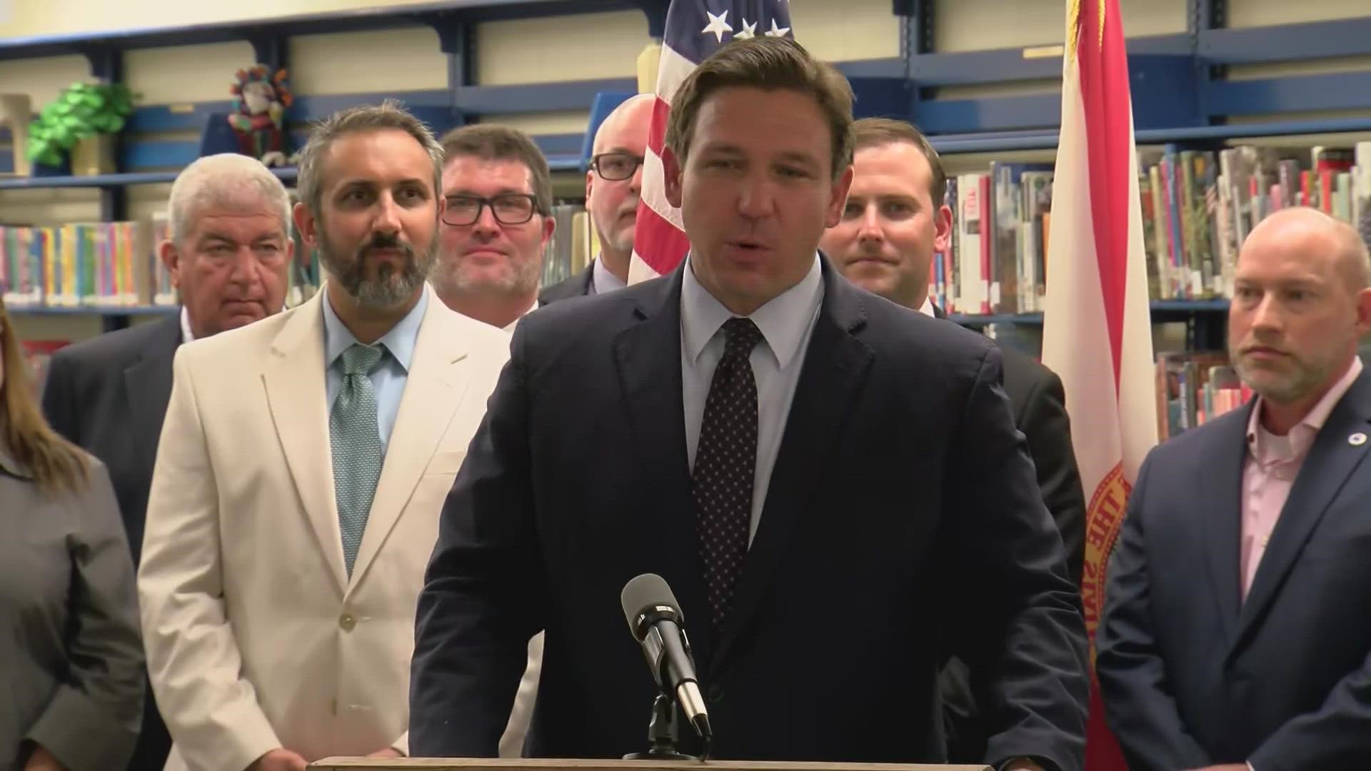 DeSantis said FL students will learn "how to be responsible citizens ... a good knowledge of American history and the principles that underlie our Constitutition.