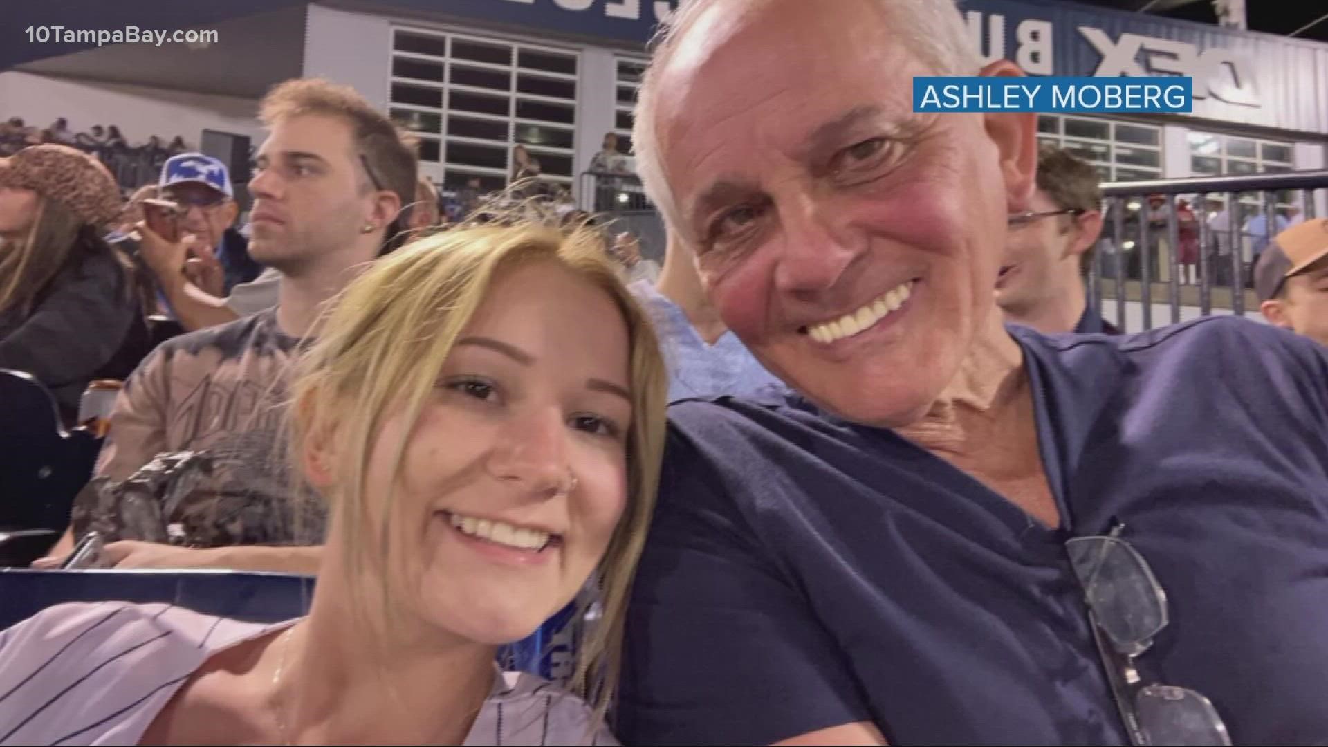 John and Ashley Moberg said they're thankful for the people who helped them after lightning struck the two, Tampa Police said.