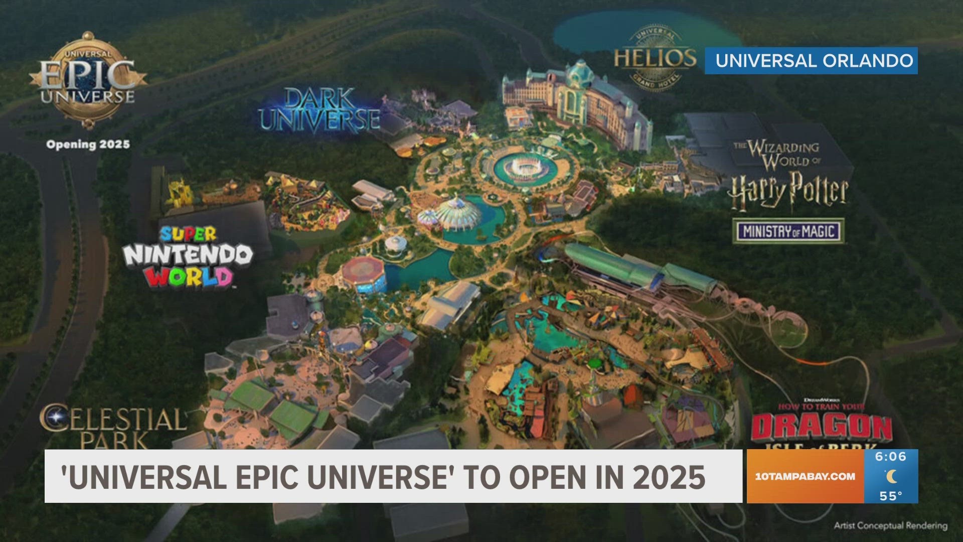 The new theme park is launching in 2025.