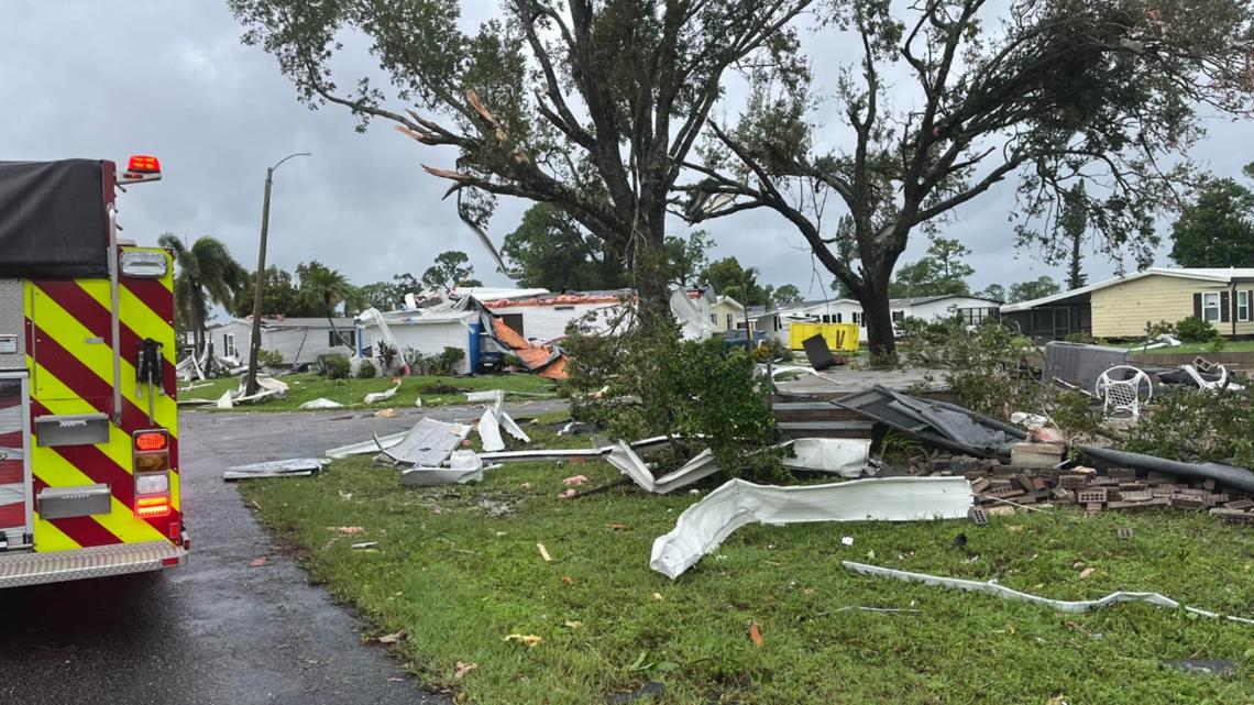 Fort Myers hit hard by suspected tornado before Milton arrives