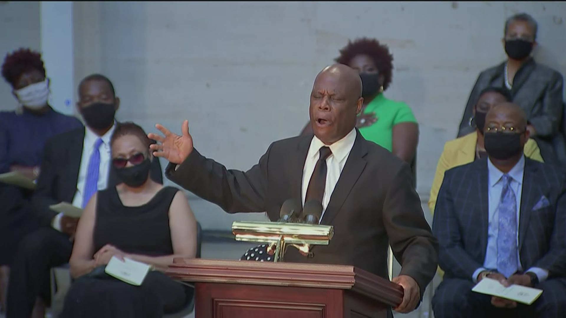 Rev. Wintley Phipps 'It Is Well' at John Lewis's memorial service at the Capitol Rotunda.