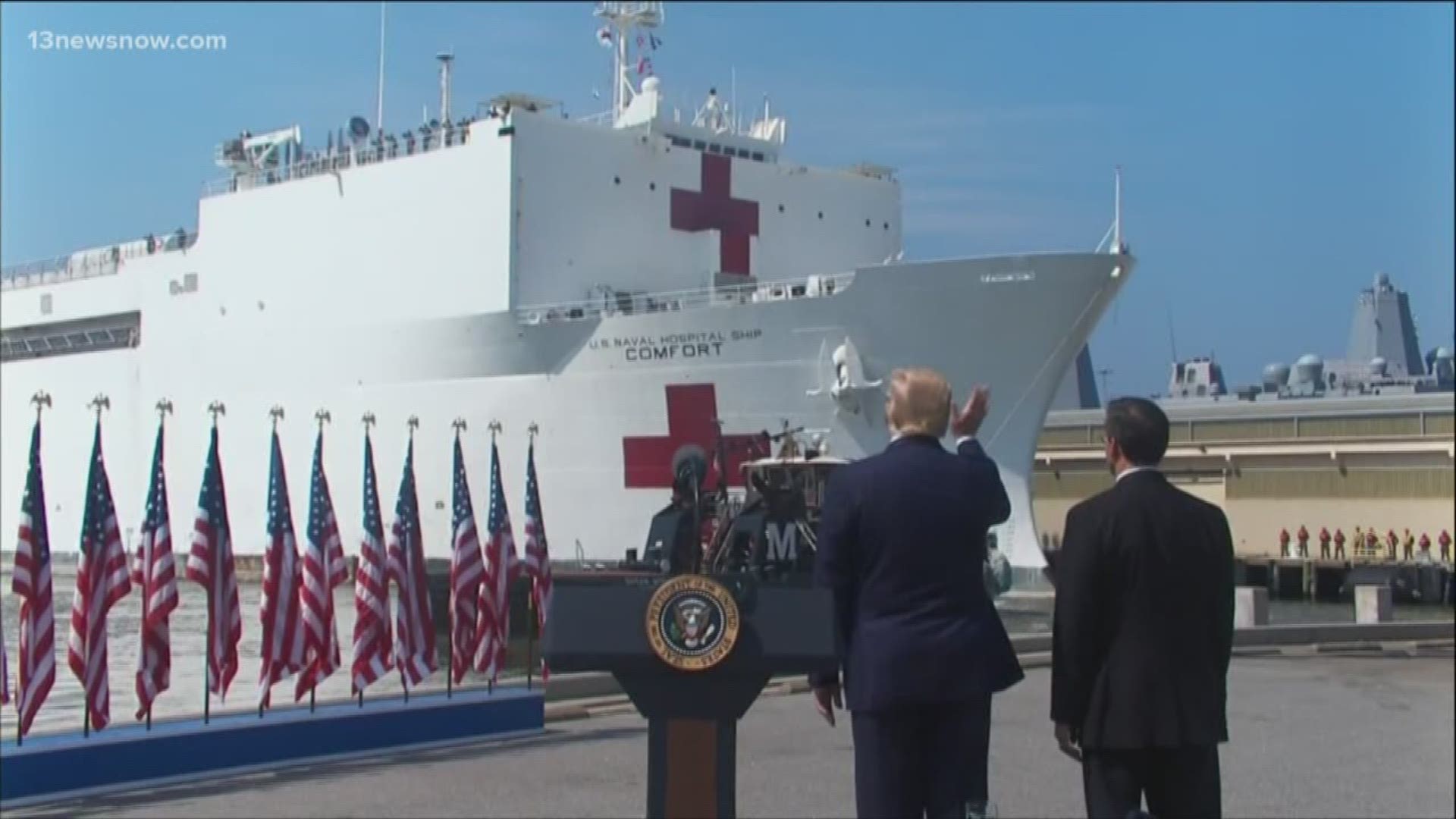 The hospital ship will focus on trauma patients, freeing up beds in the city to deal with the coronavirus.