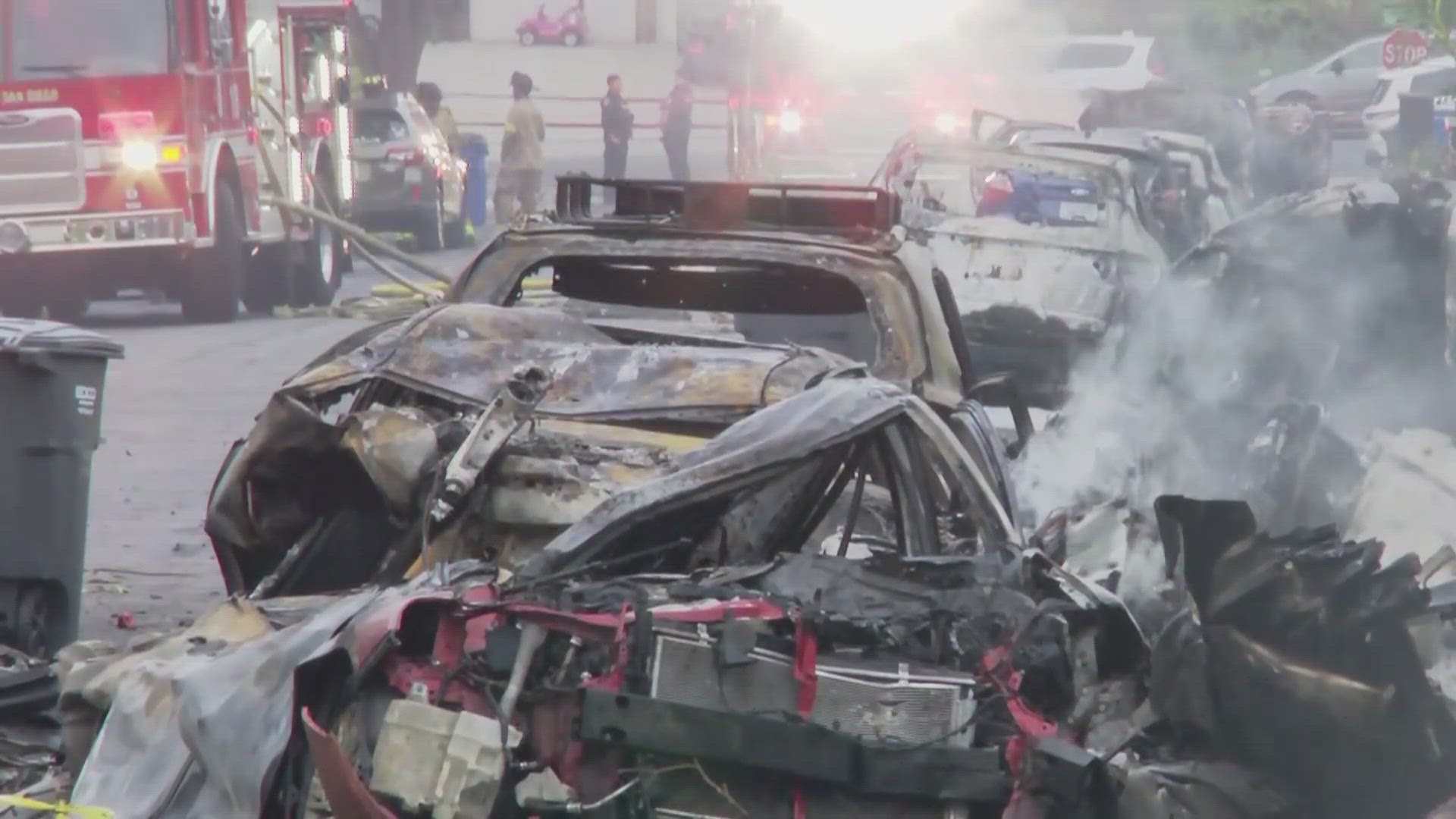 Police said a small Cessna aircraft crashed around 4 a.m. near Interstate 15 and Aero Dr. Authorities believe all of the fatalities are people who were on the plane.