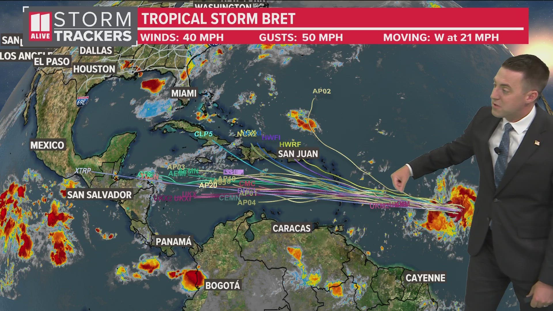 At this time, the storm is expected to move into the Caribbean.