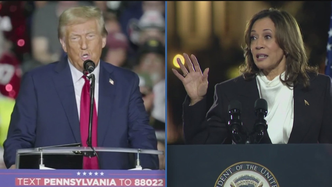 Two closing arguments show the stark choice between Trump and Harris | whas11.com